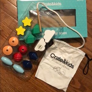 Crate & Barrel Kids Wooden Lacing Beads
